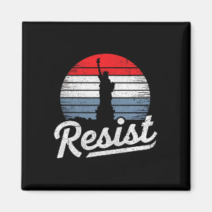 Resist Statue Of Liberty Save Democracy Free Speec Magnet