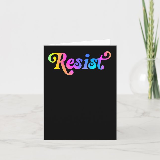 Resist Sticker1  Card (Front)