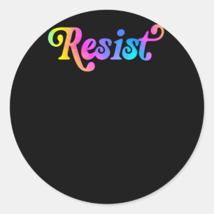 Resist Sticker1  Classic Round Sticker