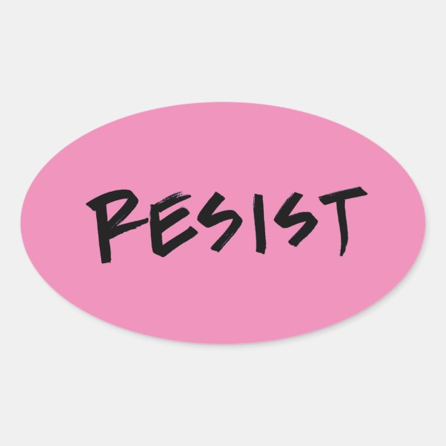 Resist Stickers-4 per sheet-pink Oval Sticker (Front)
