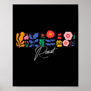 Resist Subtle Anti Trump Floral Botanical Politica Poster