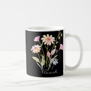 Resist Subtle Anti Trump Floral Botanical Protest Coffee Mug