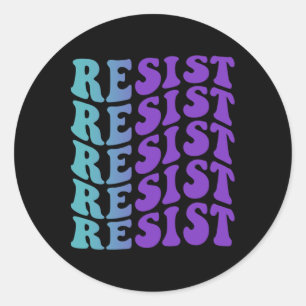 Resist Suicide Prevention Depression Awareness Classic Round Sticker