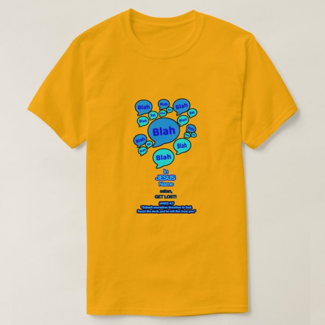 Resist the devil - Blue Logo - T-Shirt (Design Front)