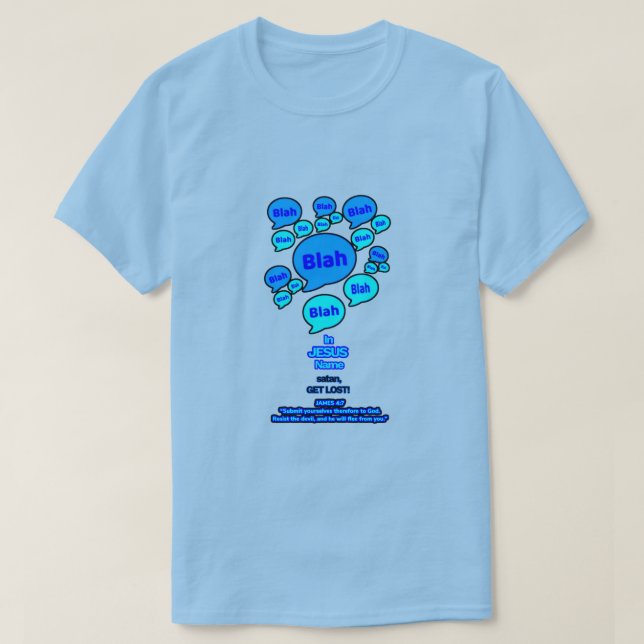 Resist the devil - Blue Logo - T-Shirt (Design Front)