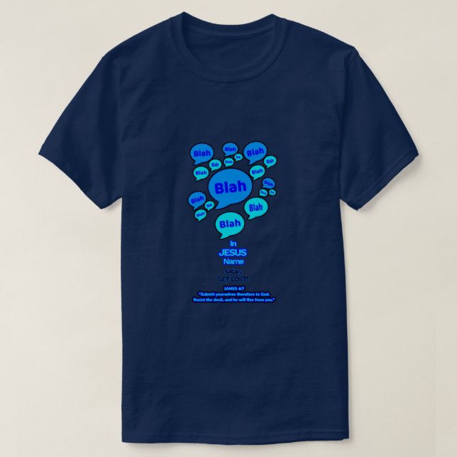 Resist the devil - Blue Logo - T-Shirt (Design Front)