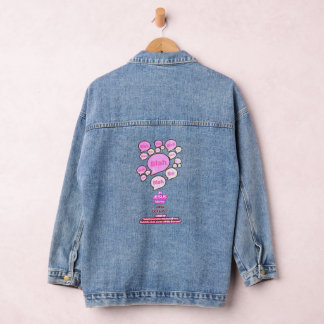 Resist the devil - Pink Logo - Denim Jacket