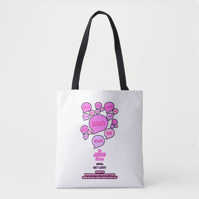 Resist the devil - Pink Logo  Tote Bag (Front)