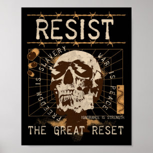 Resist The Great Reset Ministry Of Truth  Poster