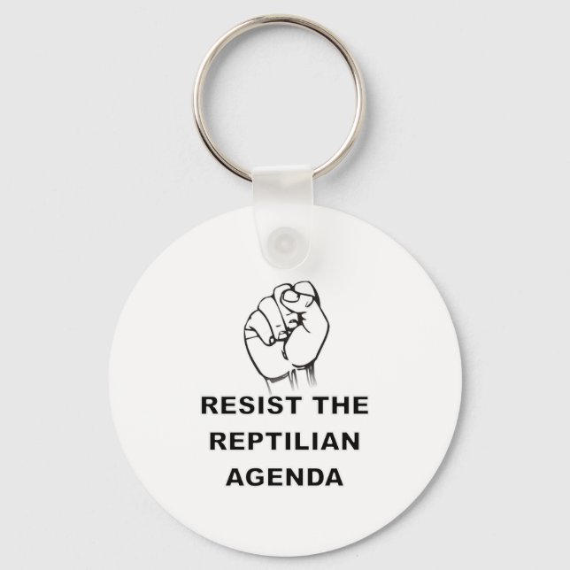 Resist The Reptilian Agenda Key Ring (Front)
