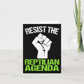 Resist The Reptilian Agenda T Shirt Card