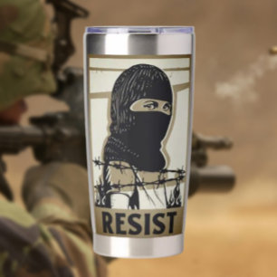 Resist Thermal Tumbler – Woman in Ski Mask