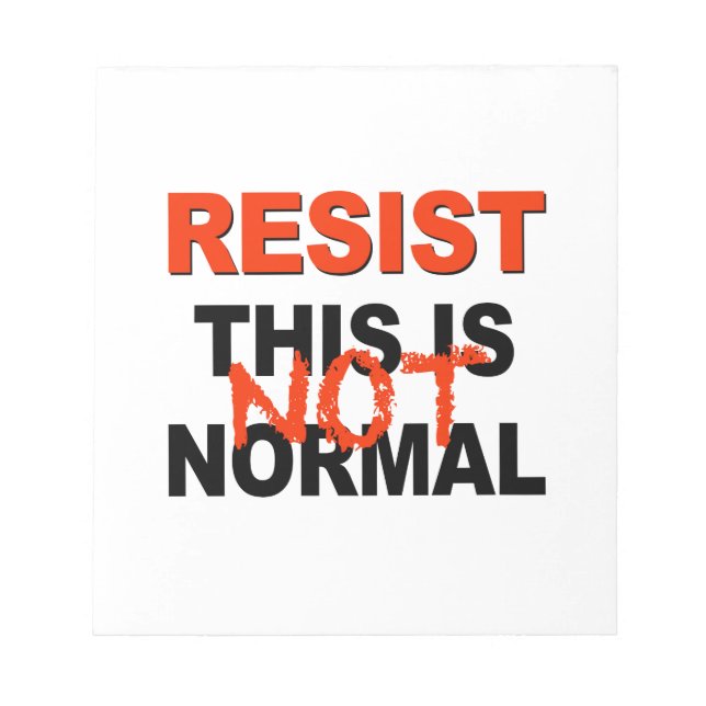 Resist - This is Not Normal Notepad (Front)