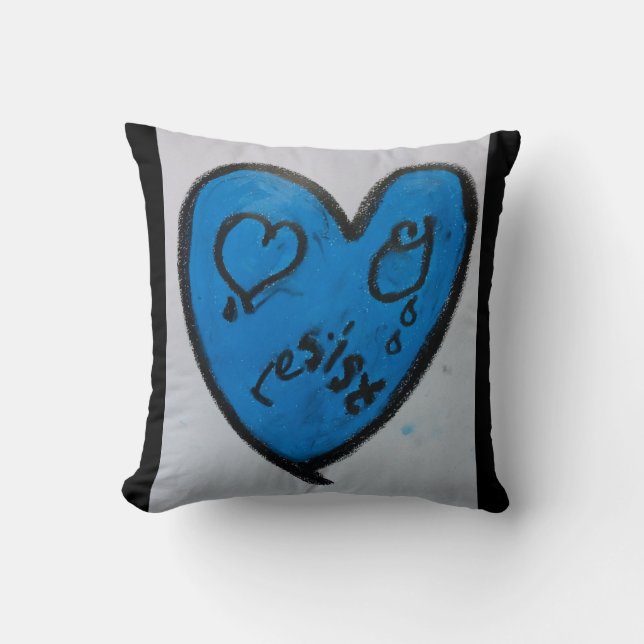 Resist Throw Pillow (Front)