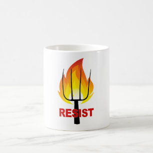 Resist Torch and Pitchfork Coffee Mug