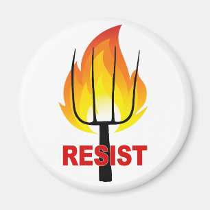 Resist Torch and Pitchfork Magnet