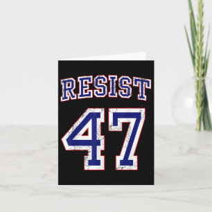 Resist Trump 47 Retro Distressed Graphic Card