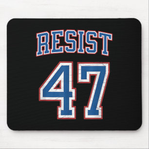 Resist Trump 47 Retro Distressed Political Mouse Pad