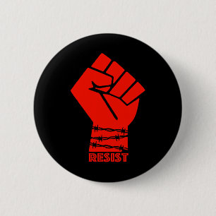 Resist Trump Anti Trump Protest Anti Political Men 6 Cm Round Badge