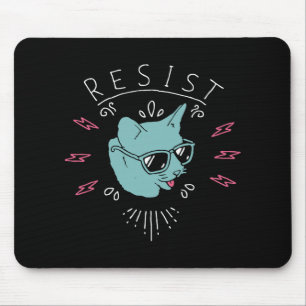 Resist Trump Cat Anti Trump Protest Anti Political Mouse Pad