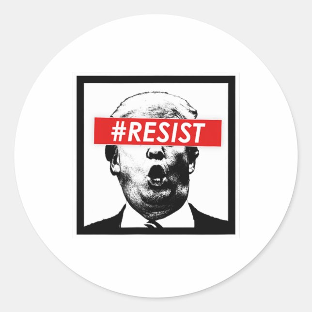 Resist Trump  Classic Round Sticker (Front)