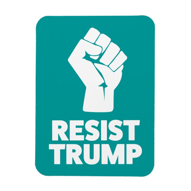 Resist Trump Clenched Solidarity Fist Magnet (Vertical)