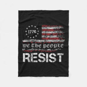 Resist Trump Protest Anti Political Us Flag We Fleece Blanket
