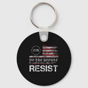 Resist Trump Protest Anti Political Us Flag We Key Ring