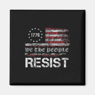 Resist Trump Protest Anti Political Us Flag We Magnet