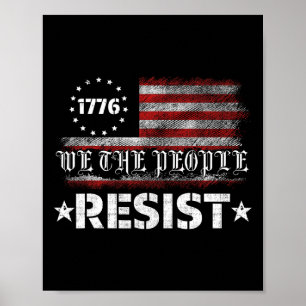 Resist Trump Protest Anti Political Us Flag We The Poster