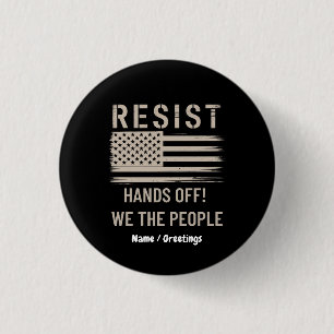Resist Trump Protest Shirt Anti-Political Tshirt 3 Cm Round Badge
