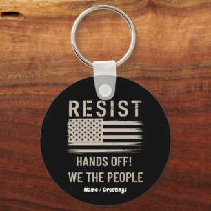 Resist Trump Protest Shirt Anti-Political Tshirt Key Ring