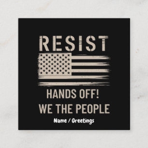Resist Trump Protest Shirt Anti-Political Tshirt Square Business Card