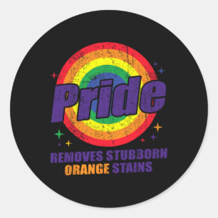Resist Trump Remove Stubborn Orange Stains Lgbtq P Classic Round Sticker