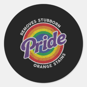 Resist Trump Remove Stubborn Orange Stains Lgbtq P Classic Round Sticker