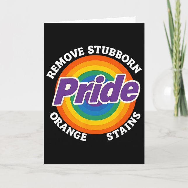 Resist Trump Remove Stubborn Orange Stains Pride M Card (Front)