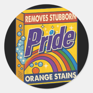 Resist Trump Remove Stubborn Orange Stains Pride M Classic Round Sticker