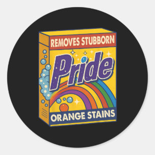 Resist Trump Remove Stubborn Orange Stains Pride M Classic Round Sticker