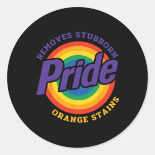 Resist Trump Remove Stubborn Orange Stains Pride M Classic Round Sticker