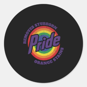 Resist Trump Remove Stubborn Orange Stains Pride M Classic Round Sticker
