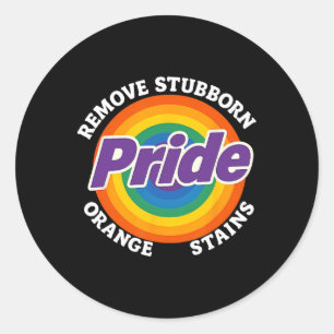 Resist Trump Remove Stubborn Orange Stains Pride M Classic Round Sticker