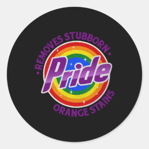 Resist Trump Remove Stubborn Orange Stains Pride M Classic Round Sticker