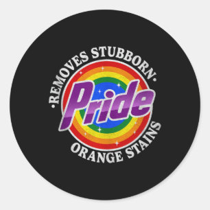 Resist Trump Remove Stubborn Orange Stains Pride M Classic Round Sticker