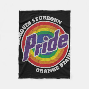 Resist Trump Remove Stubborn Orange Stains Pride M Fleece Blanket