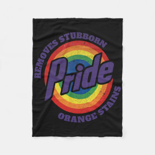 Resist Trump Remove Stubborn Orange Stains Pride M Fleece Blanket