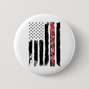 Resist Trump Tees - American Flag Resistance Anti 6 Cm Round Badge