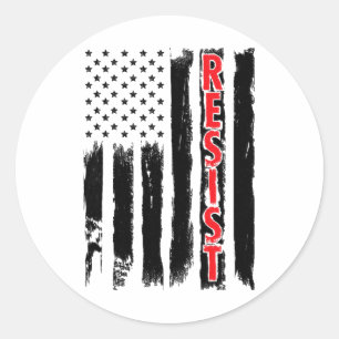 Resist Trump Tees - American Flag Resistance Anti Classic Round Sticker