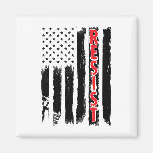 Resist Trump Tees - American Flag Resistance Anti Magnet