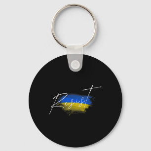 Resist Ukraine Flag Ukrainian Key Ring