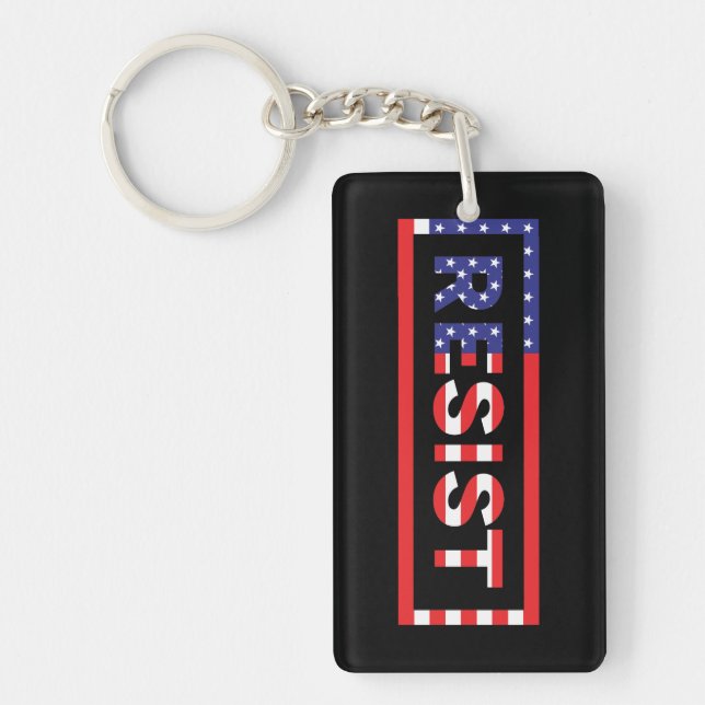 RESIST | United States Flag Key Ring (Front)